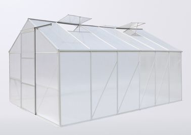 از 4mm / 6mm به گلخانه پلی کربنات صفحه اصلی باغ برای مهد کودک / گل، تنها درب کشویی