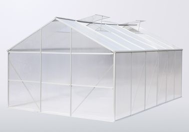 از 4mm / 6mm به گلخانه پلی کربنات صفحه اصلی باغ برای مهد کودک / گل، تنها درب کشویی