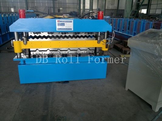 دستگاه رول دو لایه ورق فولاد گالوانیزه 5.5KW برای IBR و موجدار